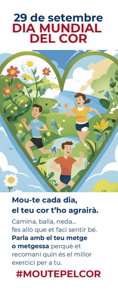 Punt de llibre Dia Mundial del Cor activitat física