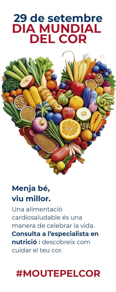 Punt de llibre Dia Mundial del Cor alimentació