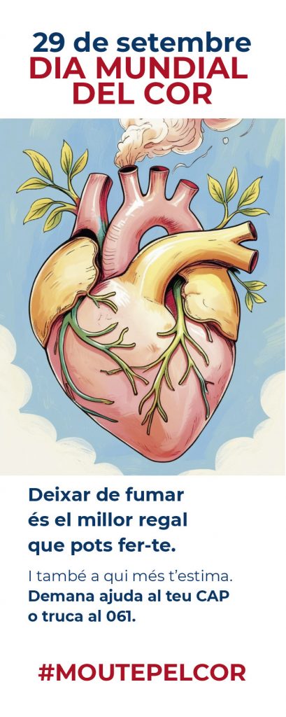 Punt de llibre Dia Mundial del Cor evitar el tabac