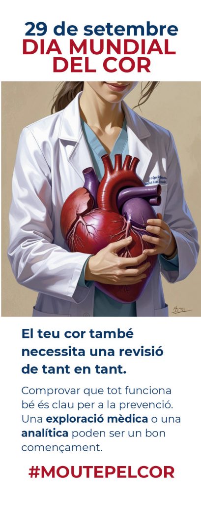Punt de llibre Dia Mundial del Cor revisa el teu cor